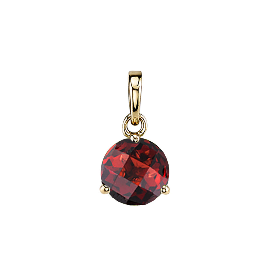 Garnet 14K Yellow Gold Pendant