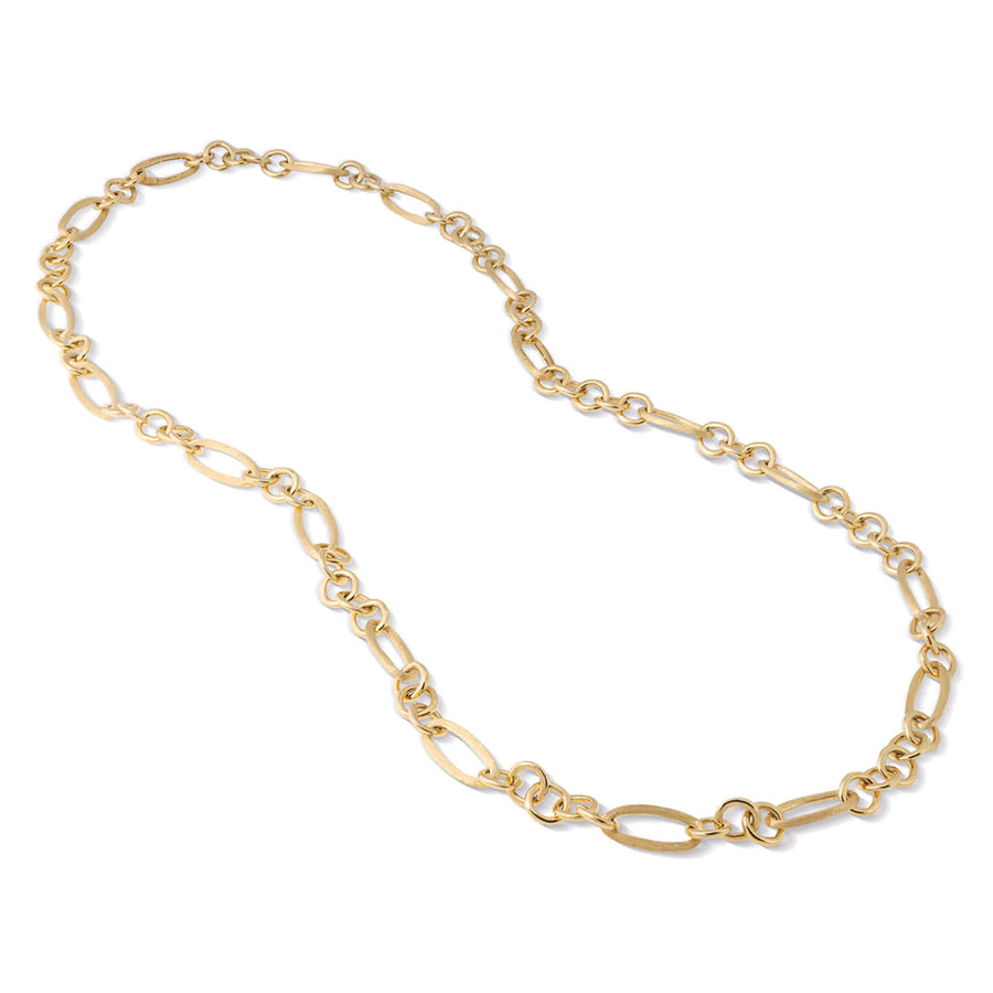 18K Yellow Gold Mixed Link Long Convertible Necklace