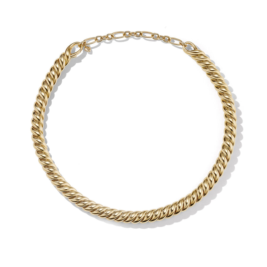 Sculpted Cable Necklace in 18K Yellow Gold