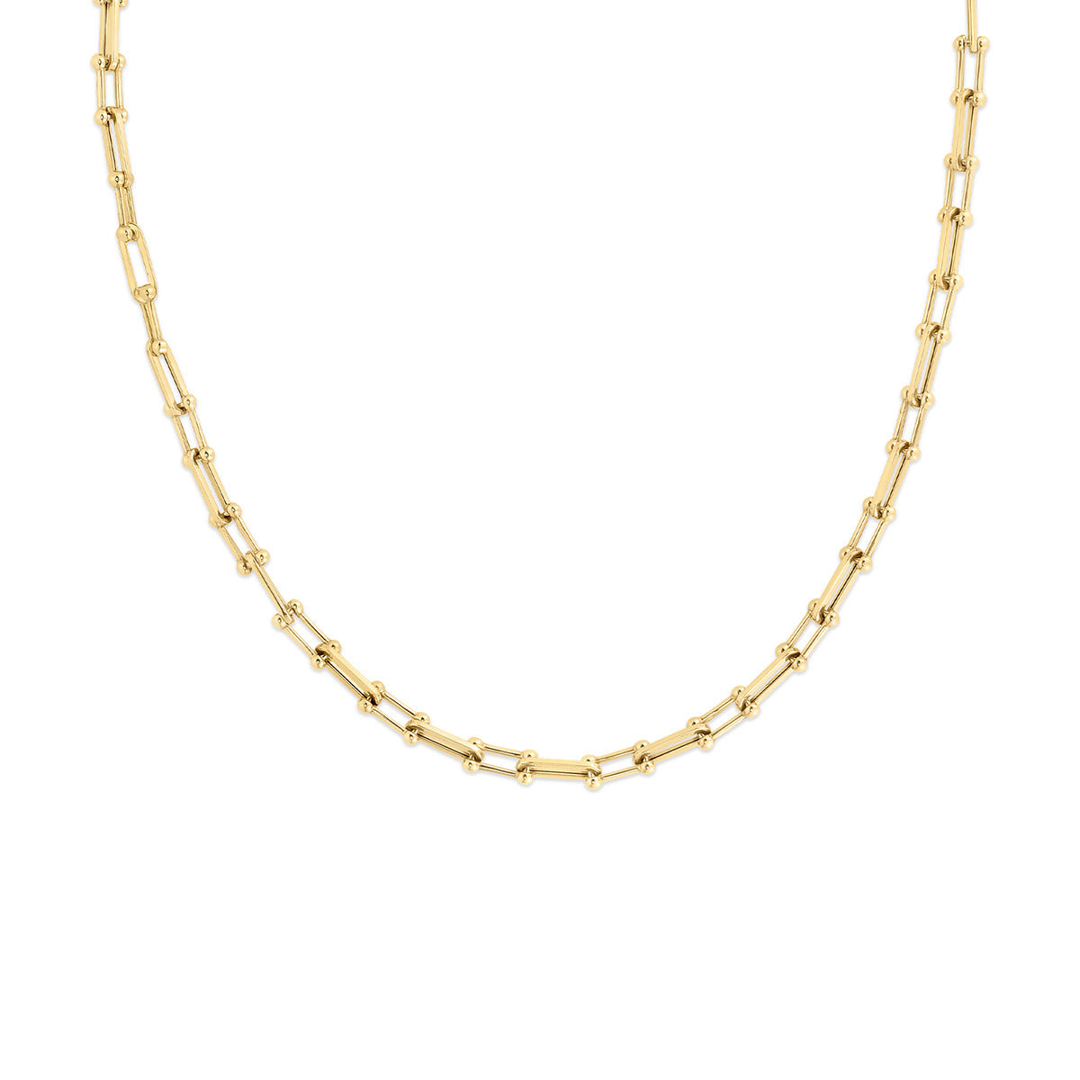 14K Yellow Gold 4.7mm Flat Cuban Chain Necklace 16 Pendant Charm Bismark  Curb Miami: 16461813055539
