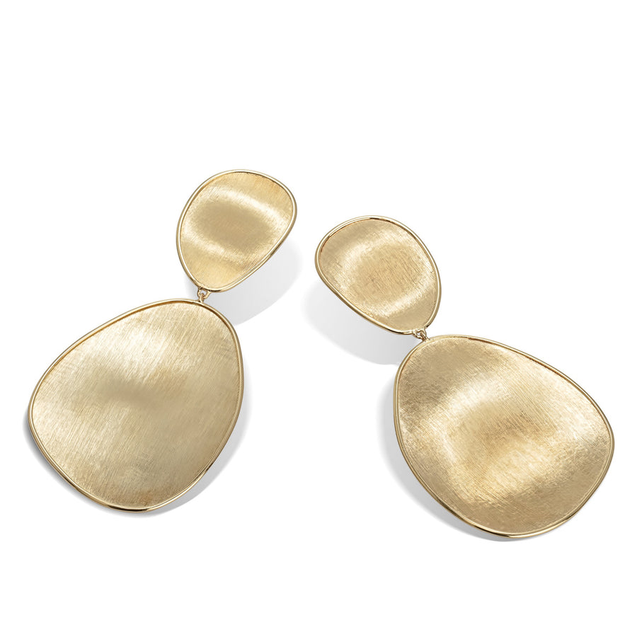 18K Yellow Gold Large Double Drop Earrings