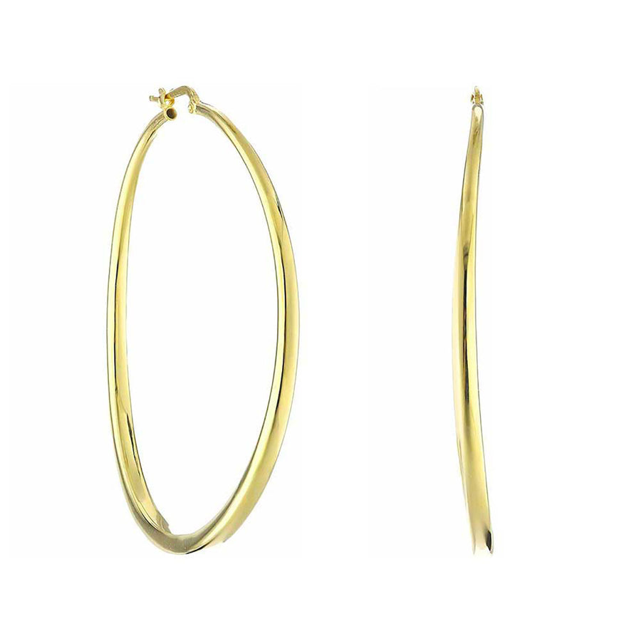 18k Yellow Gold Chic and Shine Hoop Earrings