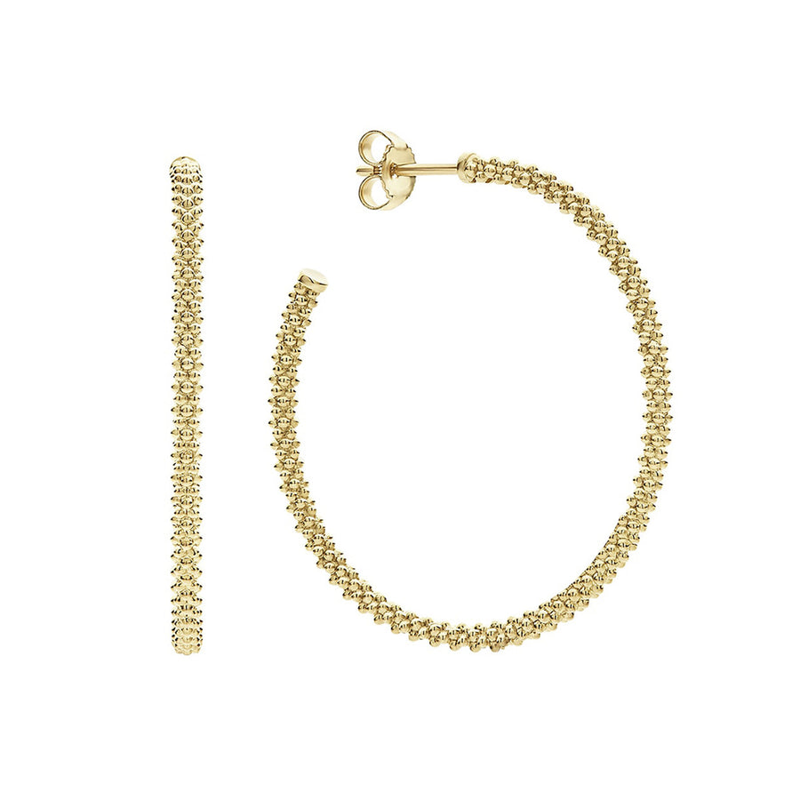 Caviar Gold Hoop Earrings