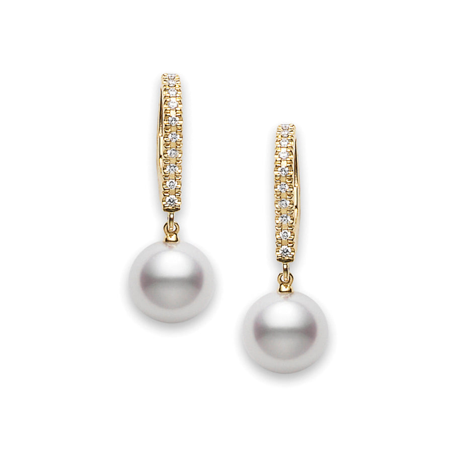 Classic Elegance Akoya Cultured Pearl Lever Back Earrings