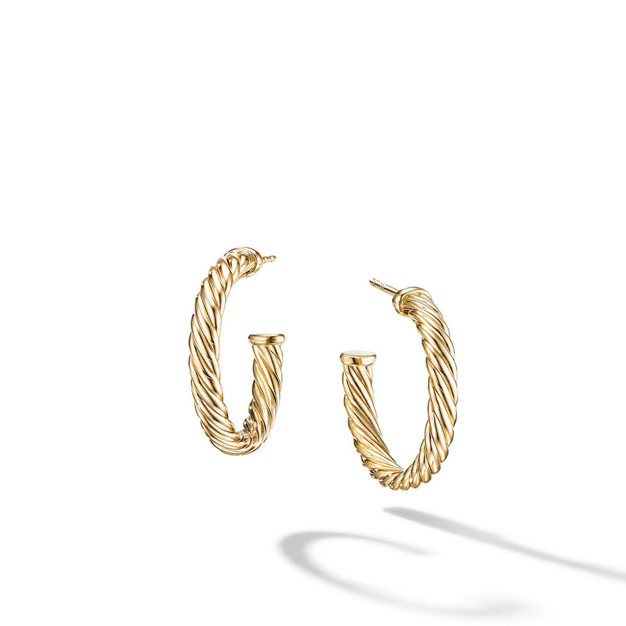 Cablespira Hoop Earrings in 18K Yellow Gold