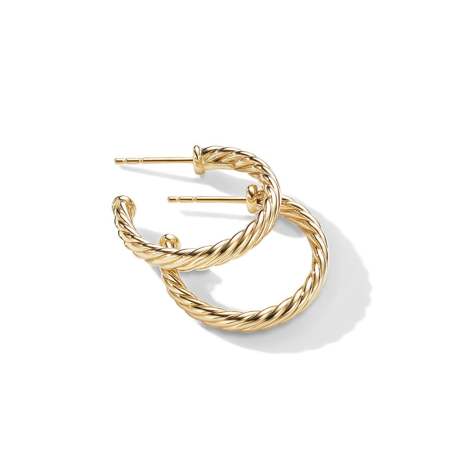 Cablespira Hoop Earrings in 18K Yellow Gold