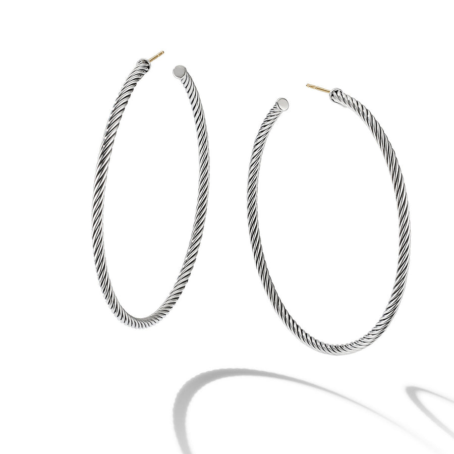 Sculpted Cable Hoop Earring