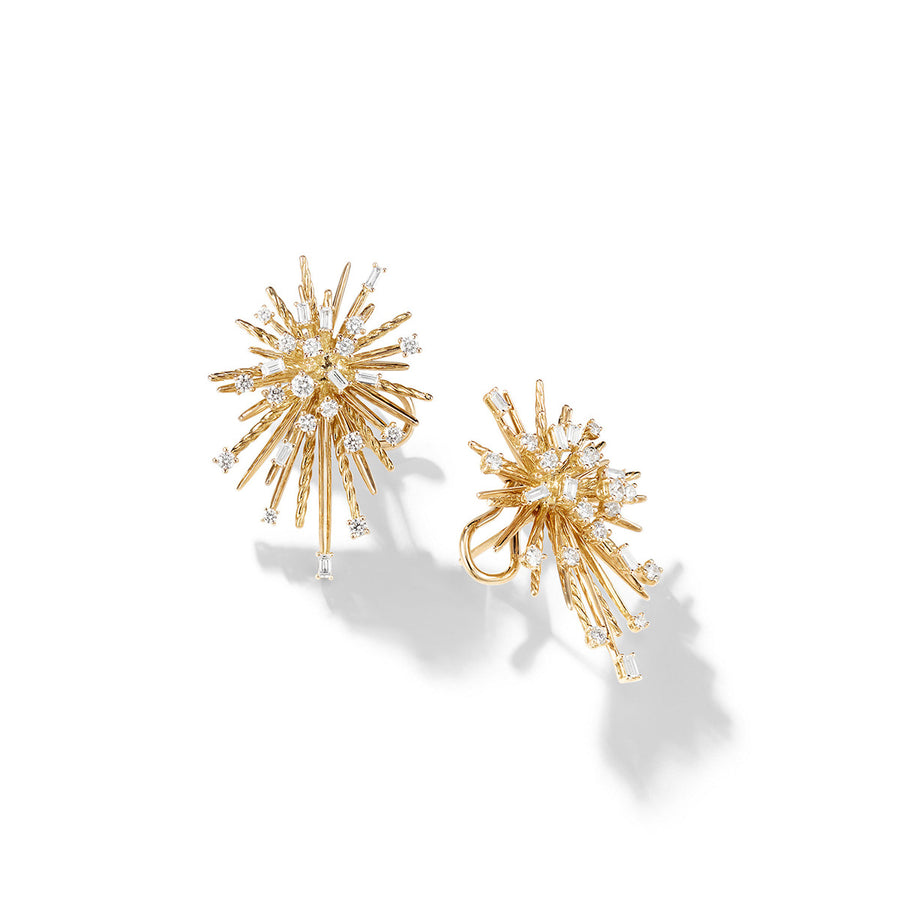 Supernova Climber Earrings with Diamonds in 18K Gold