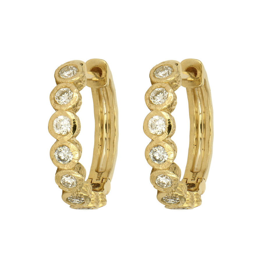 Classic Bezel Hoop Earrings