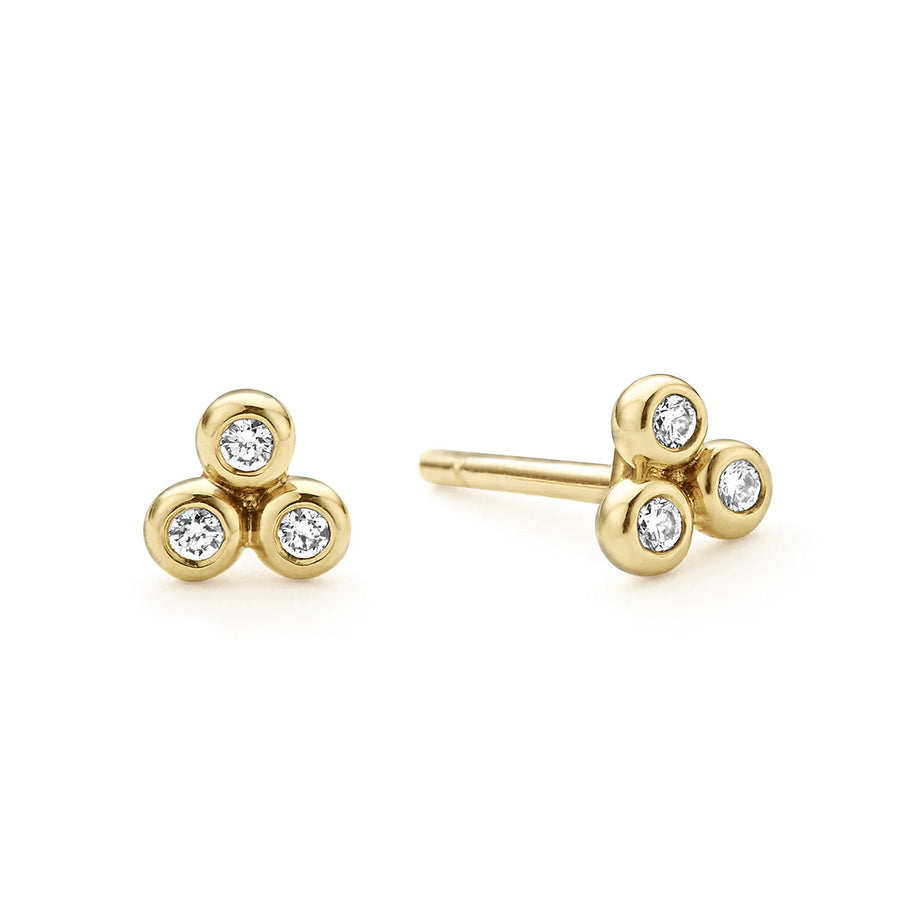 Diamond Triangle Stud Earrings