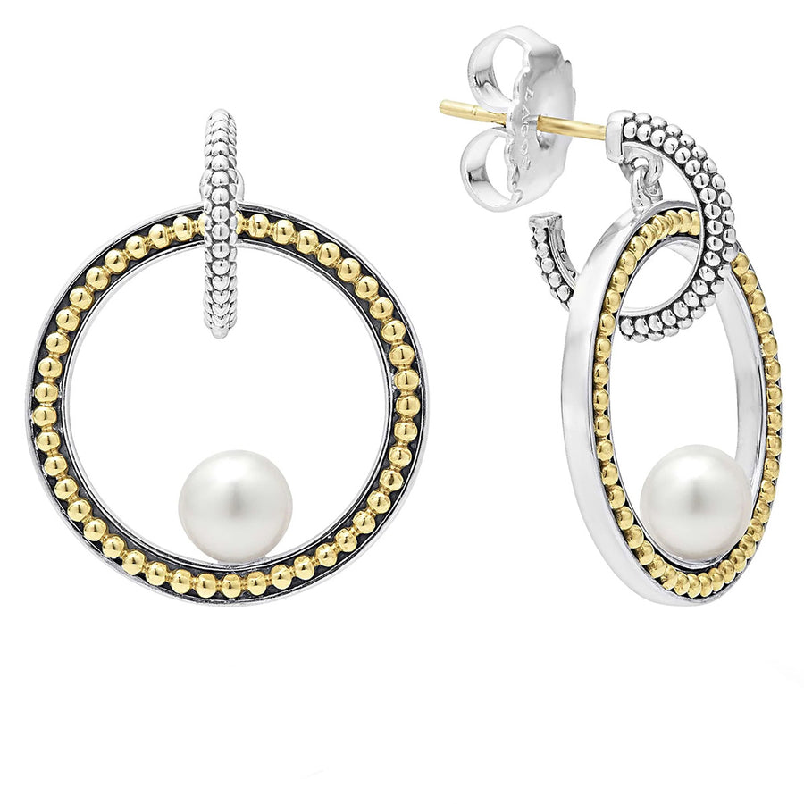 Caviar Pearl Drop Earrings