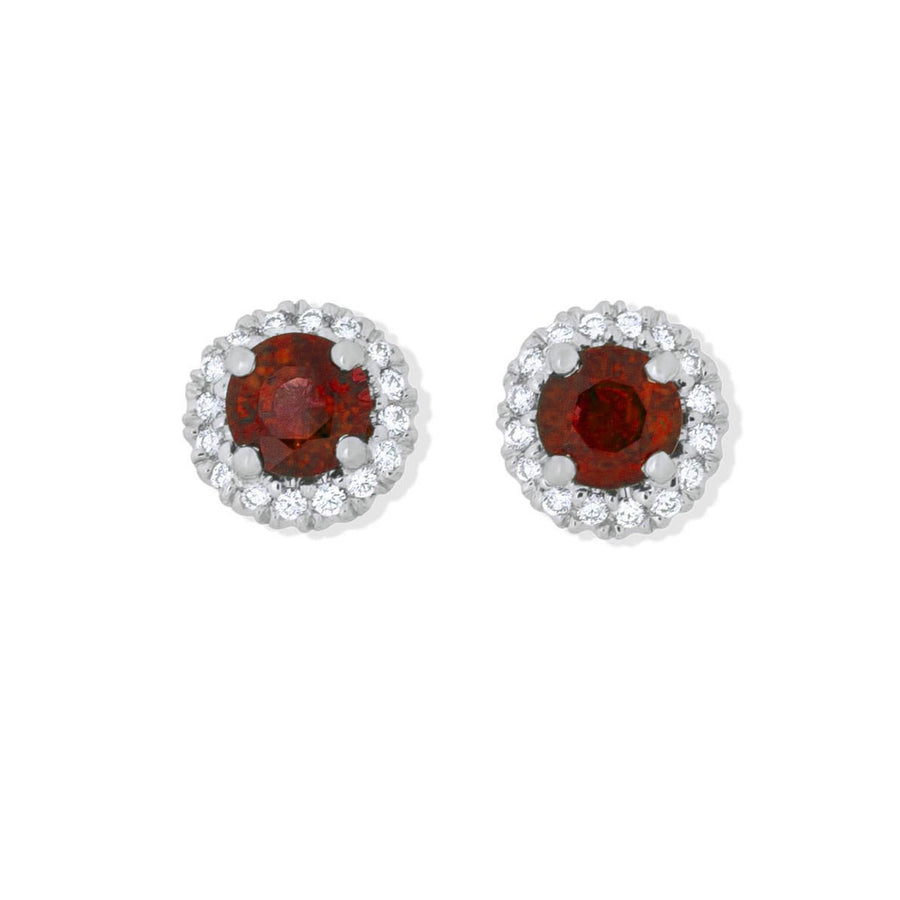 Ruby Halo Earrings