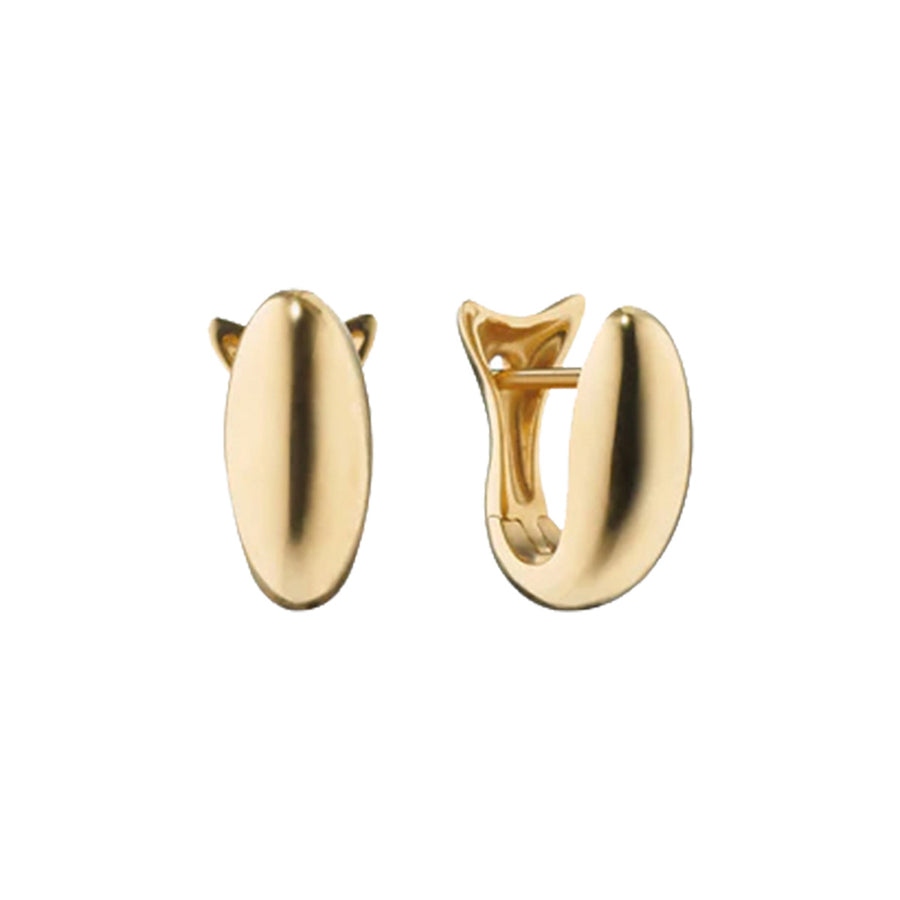 18K Gold Small Perseverance Huggie Earrings