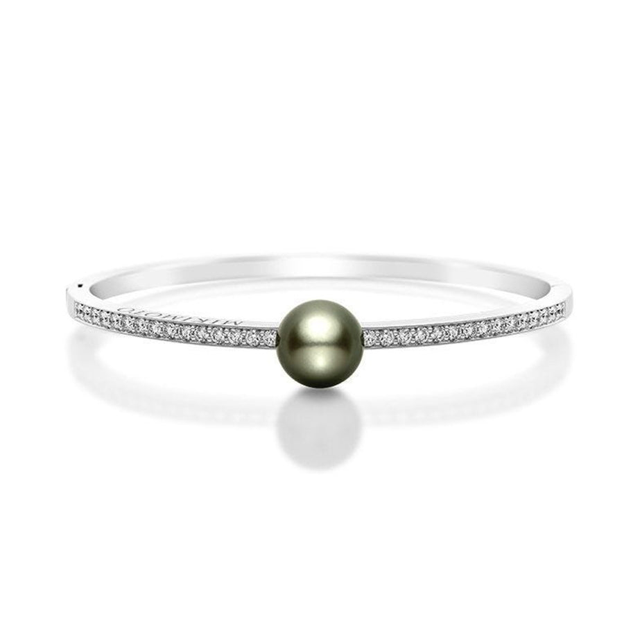 Black South Sea Pearl and Diamond Bracelet