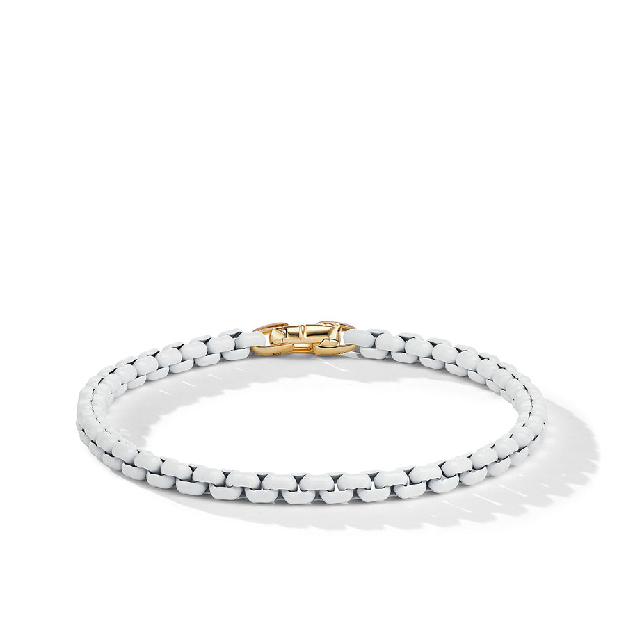 Chain Bracelet in White with 14K Yellow Gold Accent