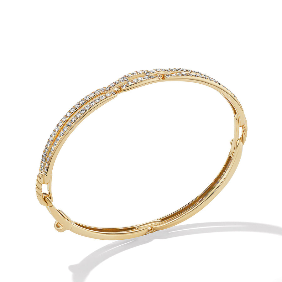 Stax Linked Bracelet in 18K Yellow Gold with Pave Diamond