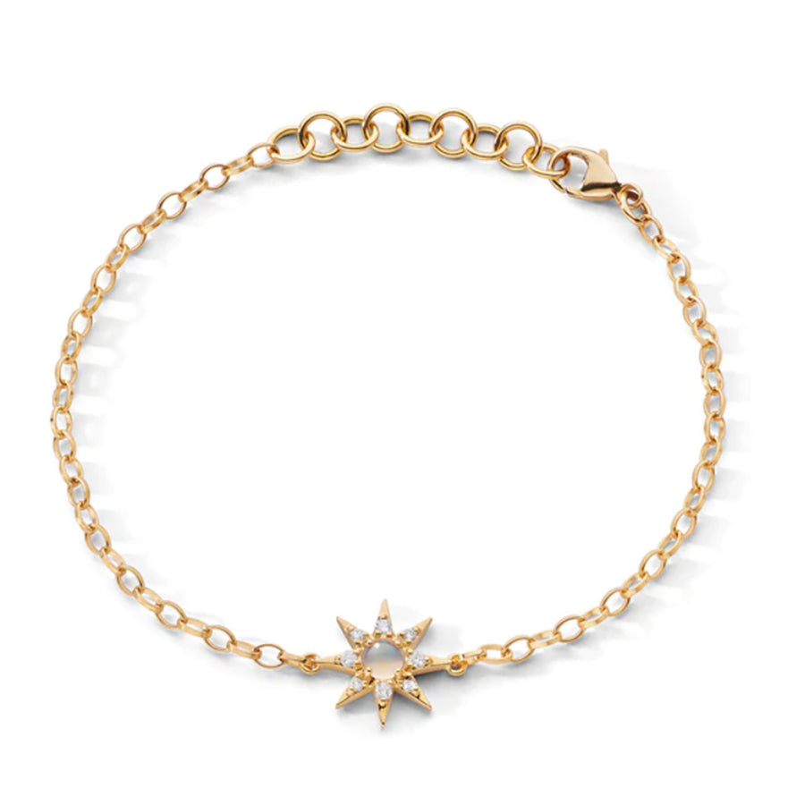 Petite Diamond and Opal Star Charm Bracelet