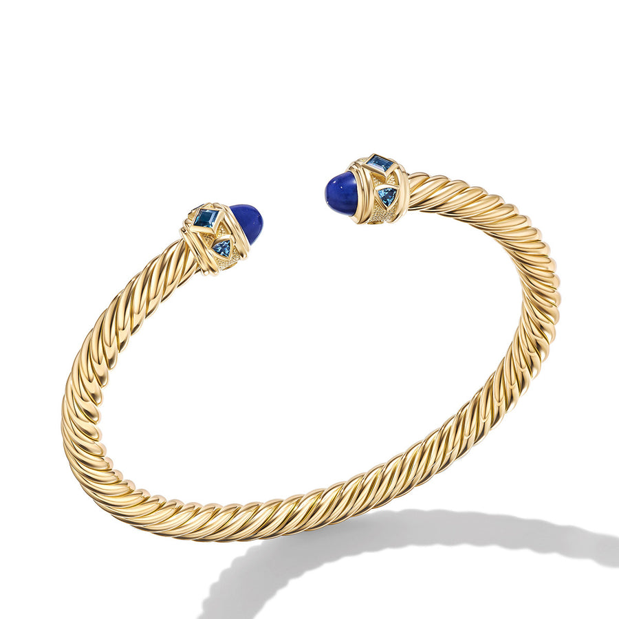 Renaissance Bracelet in 18K Yellow Gold with Lapis and Hampton Blue Topaz