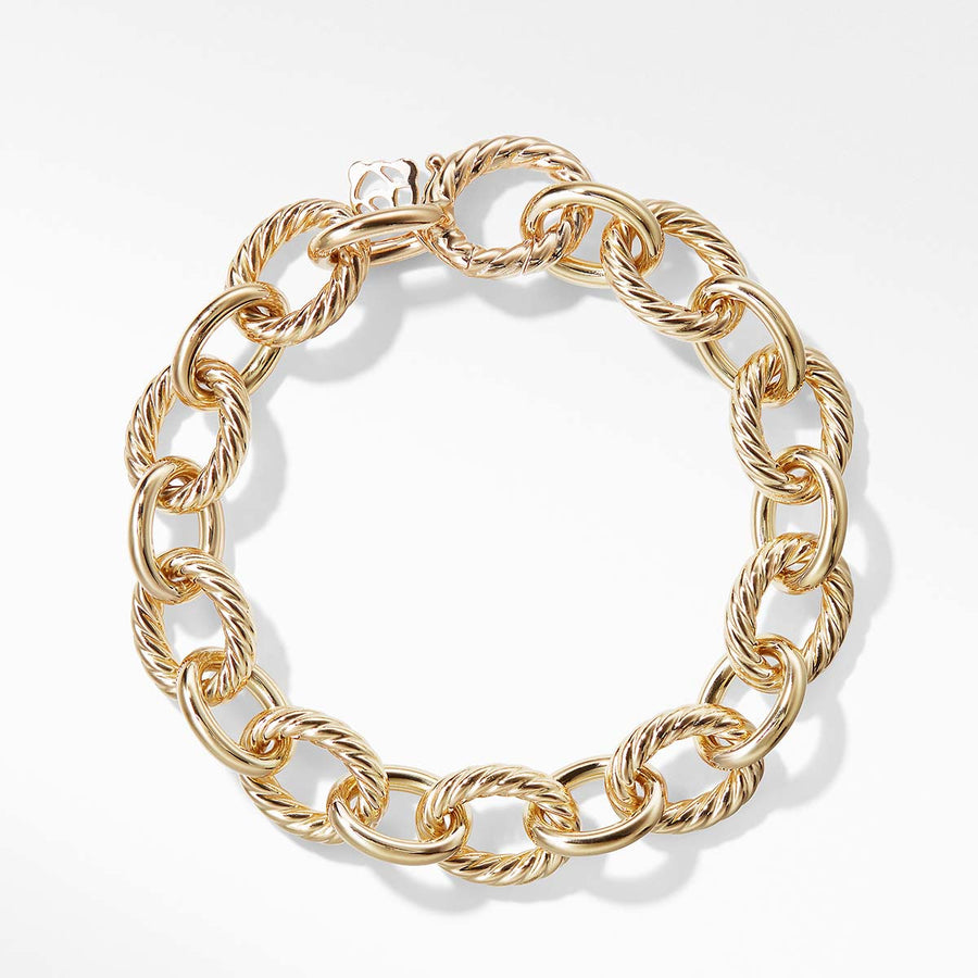 Oval Link Chain Bracelet in 18K Yellow Gold