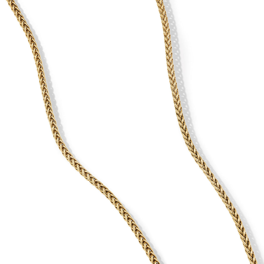 Wheat Chain Necklace in 18K Yellow Gold