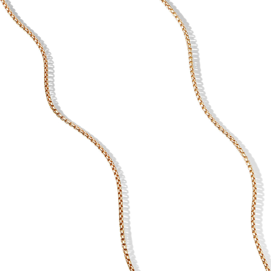 Box Chain Necklace in 18K Yellow Gold, 1.7mm