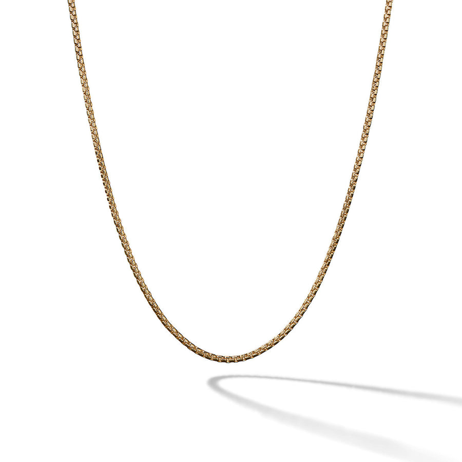 20-Inch Box Chain Necklace in 18K Gold, 1.7mm