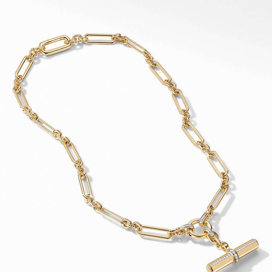 Lexington Chain Necklace in 18K Yellow Gold with Diamonds
