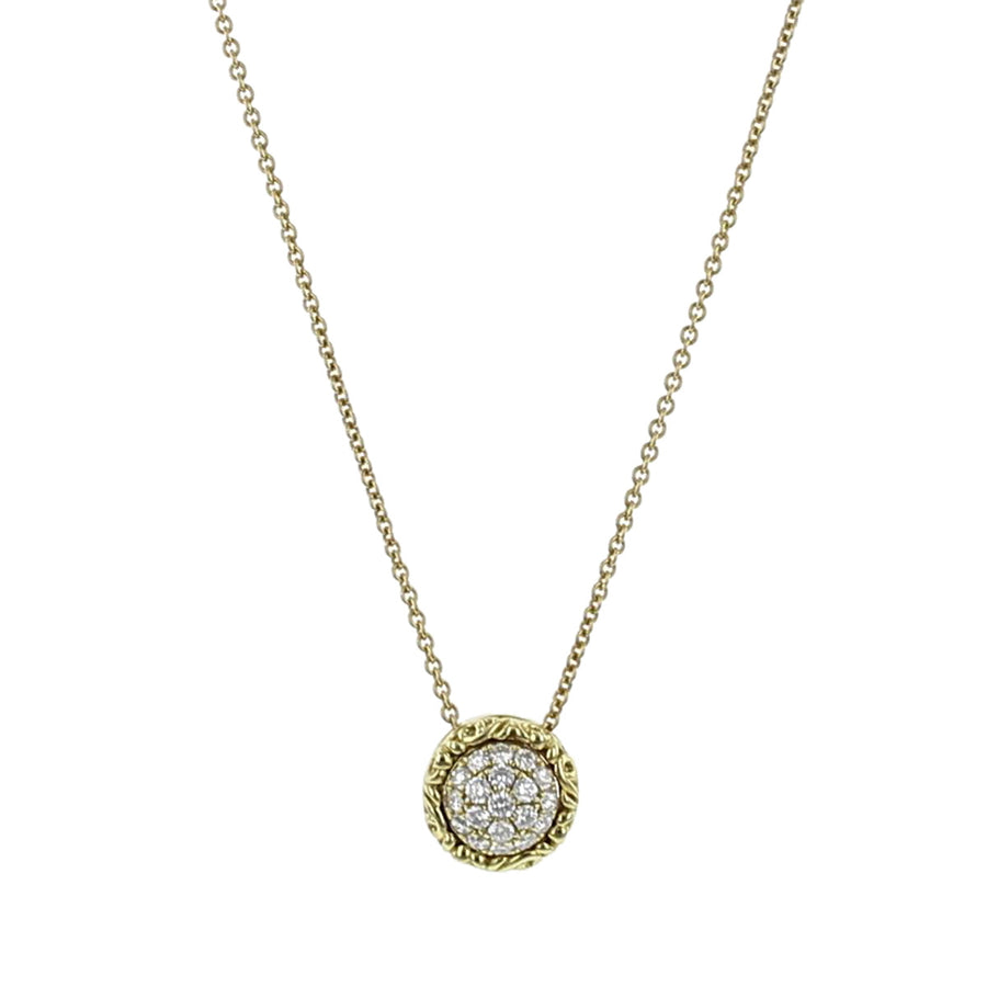 Gold Ivy Diamond Circle Pendant