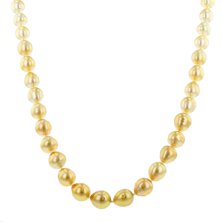 Ombre Necklace with White and Golden South Sea Pearls