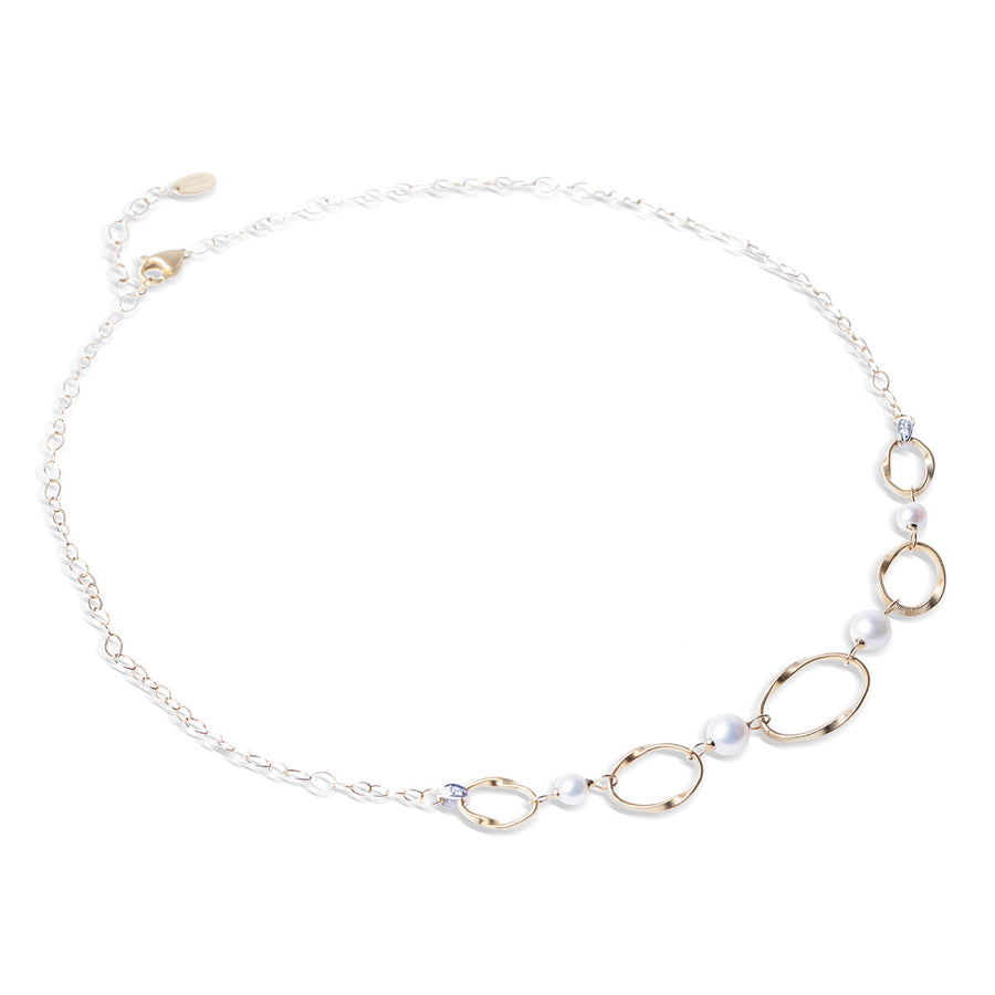 Marrakech Onde Pearl Five Link Station Necklace