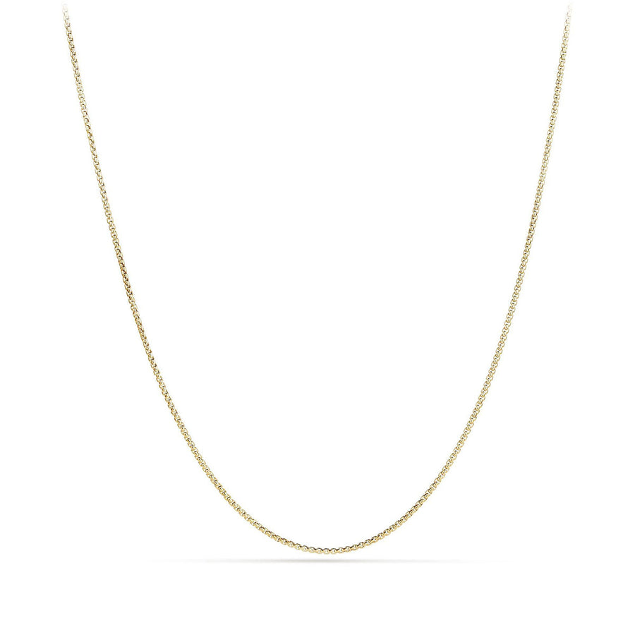 Baby Box Chain in 18k Yellow Gold, 1.25mm
