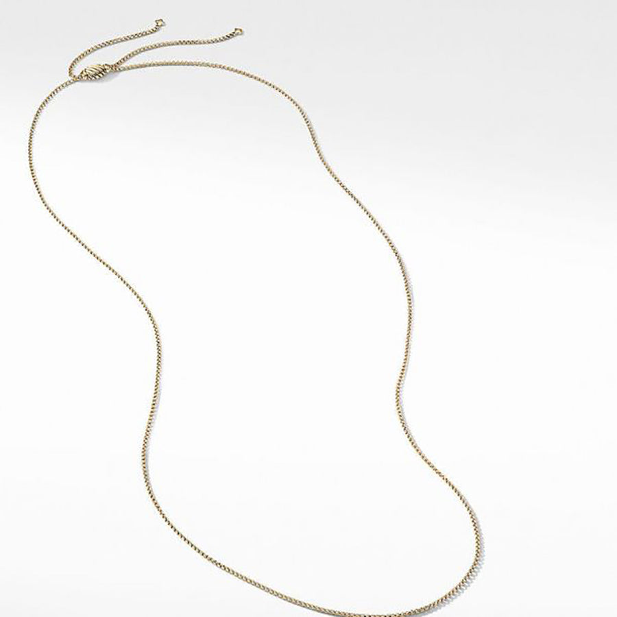 Baby Box Chain in 18k Yellow Gold, 1.25mm