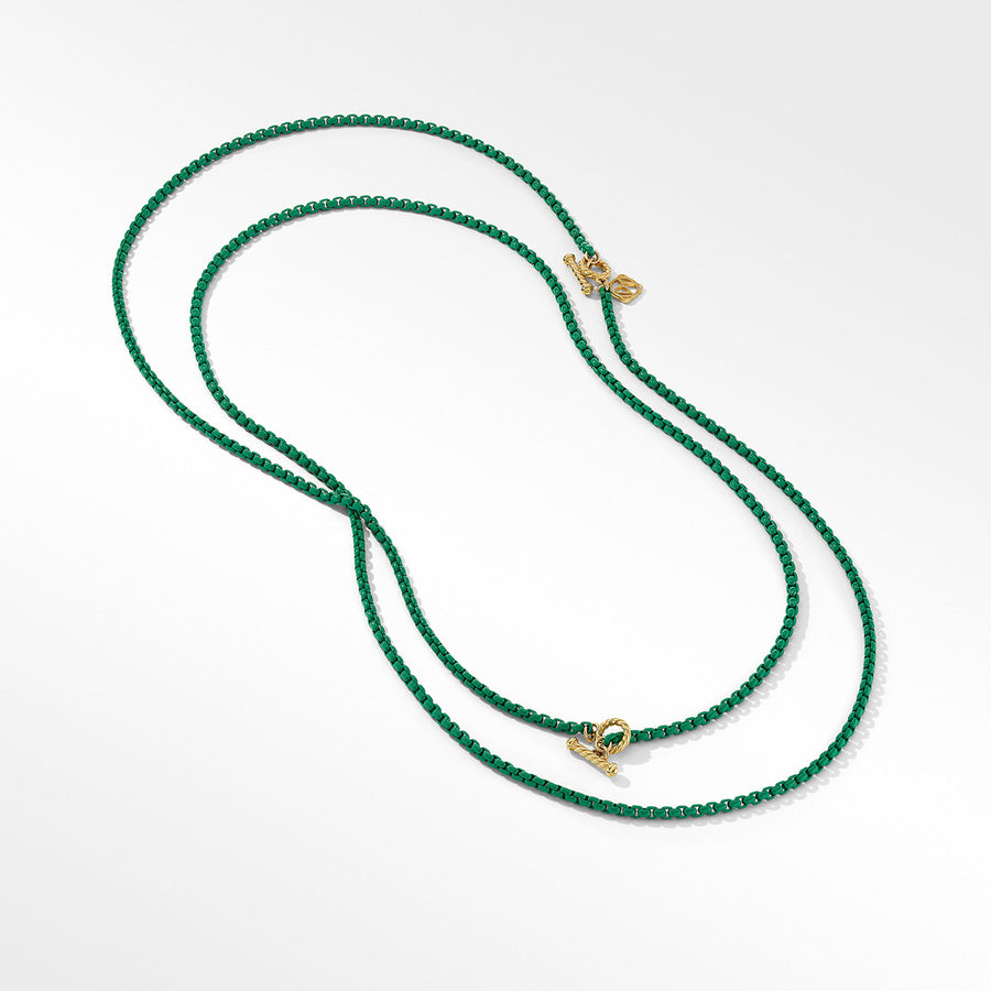 Bel Aire Chain Necklace in Emerald Green with 14K Yellow Gold Accents