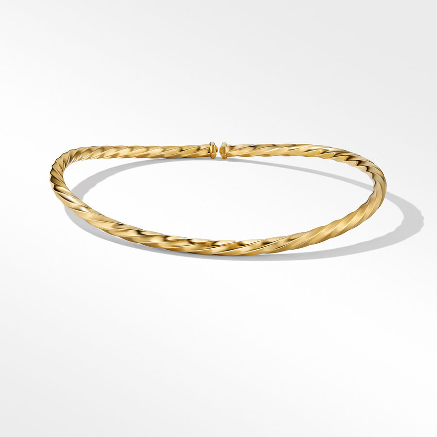 Cable Edge Collar Necklace in Recycled 18K Yellow Gold