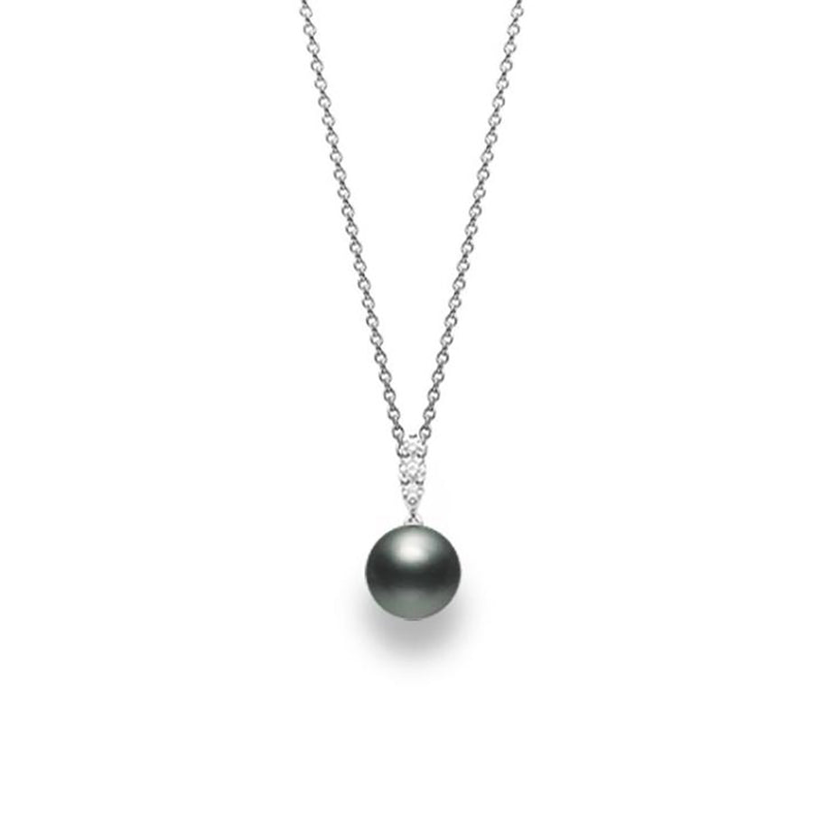 Black South Sea Cultured Pearl and Diamond Pendant