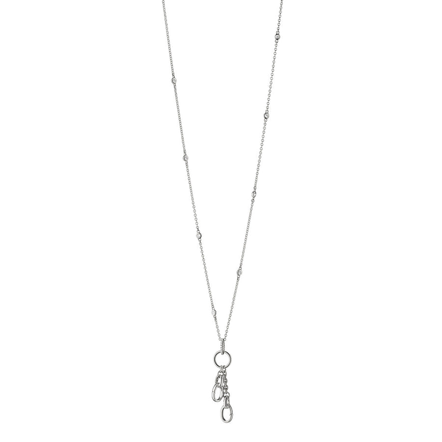 18-Inch Design Your Own White Sapphire Charm Chain Necklace