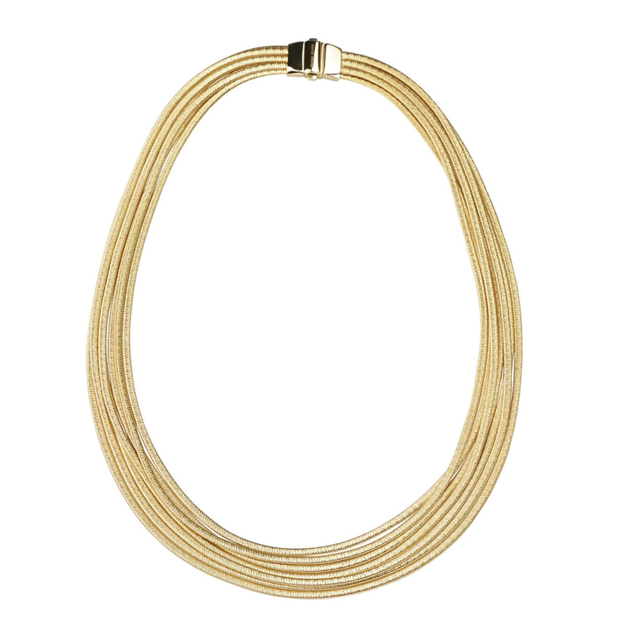 Cairo Collection 18K Yellow Gold Seven Strand Necklace