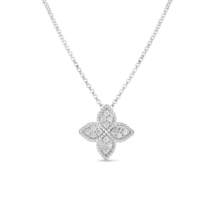 Medium Princess Flower Diamond Pendant