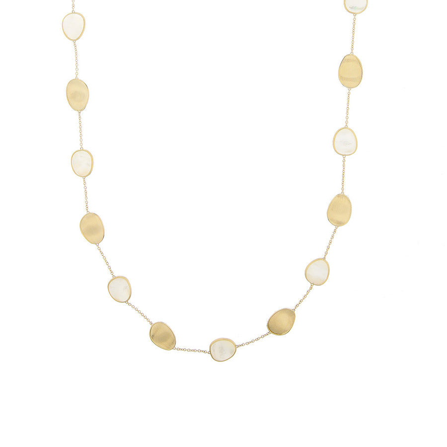 18K Yellow Gold White Mother of Pearl Short Necklace