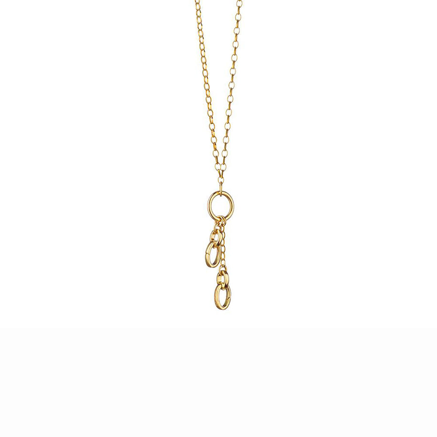 Small Charm Chain Necklace for Two Charms