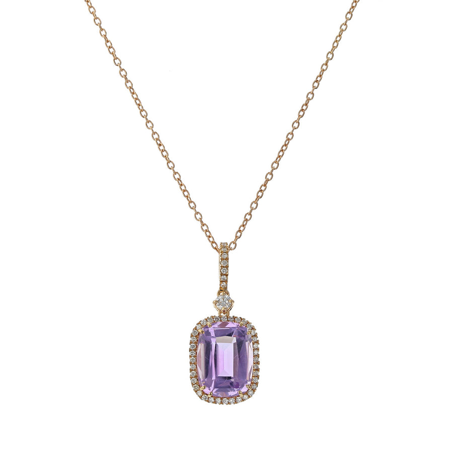 Necklace with Amethyst and Diamonds