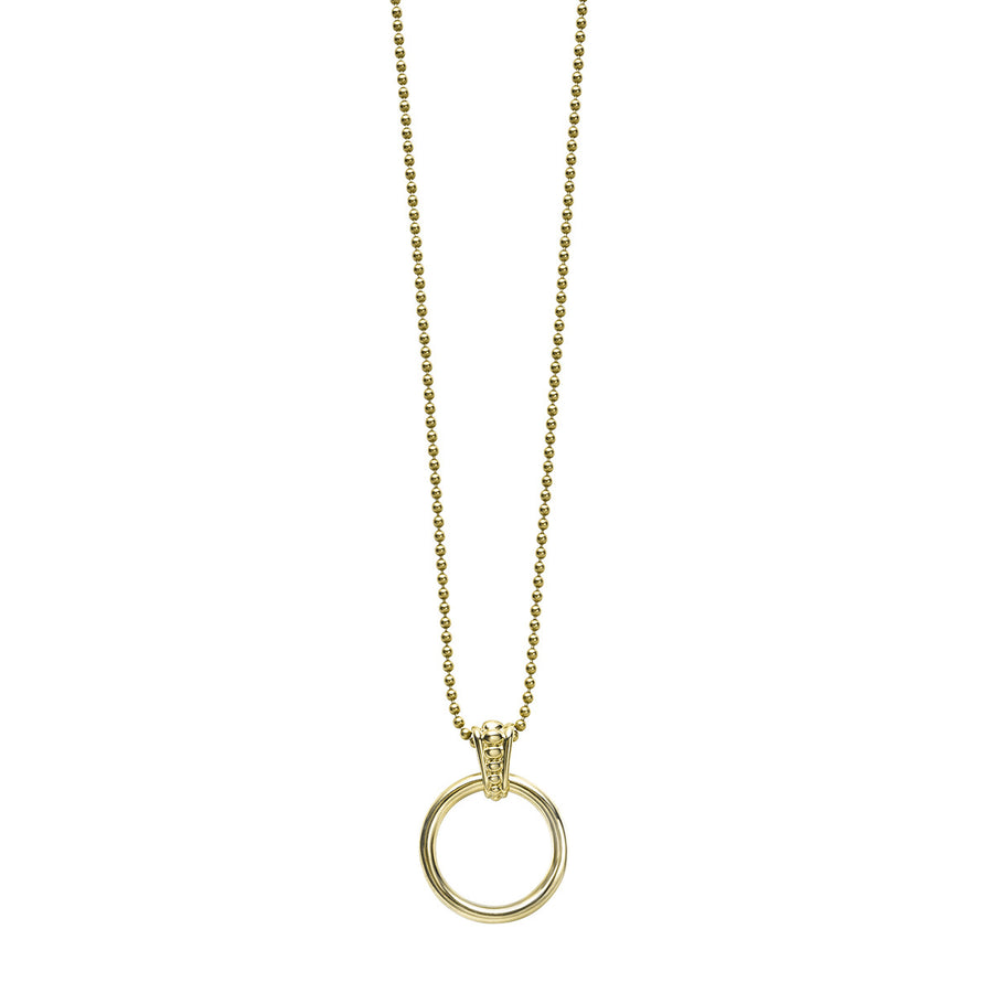 Gold Circle Pendant Necklace