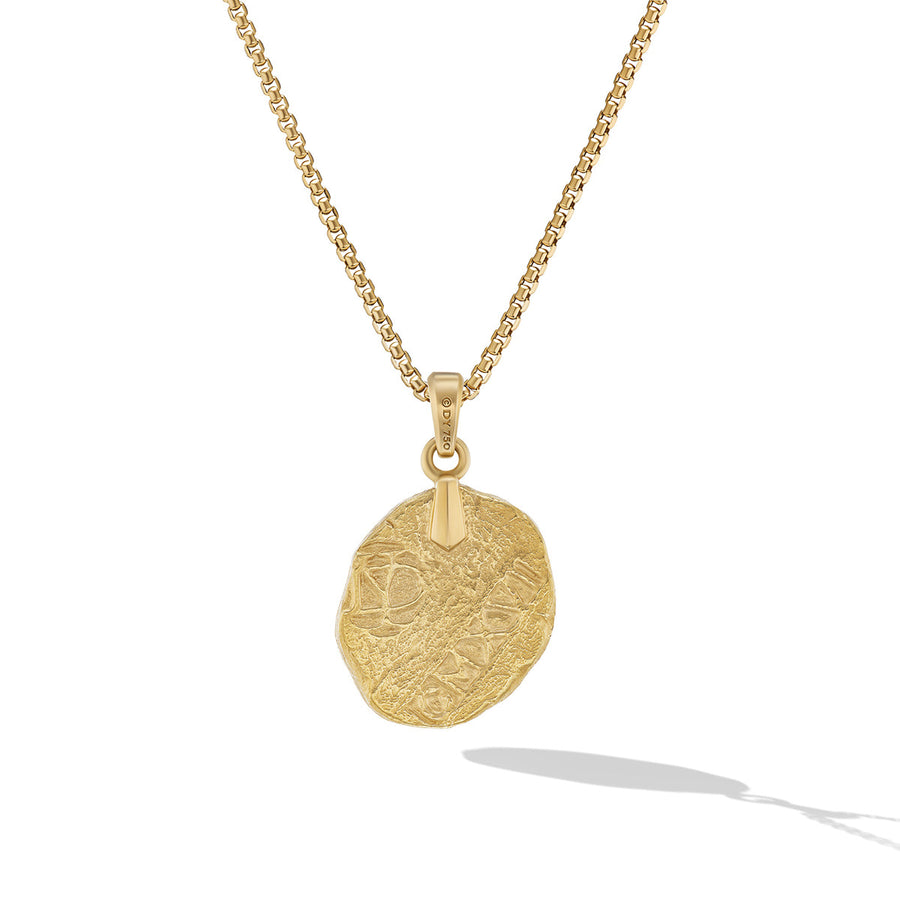 Shipwreck Coin Amulet in 18K Yellow Gold