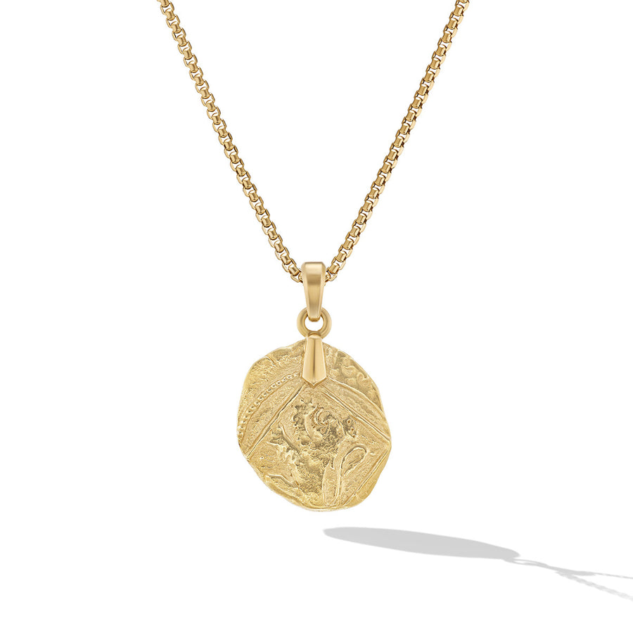 Shipwreck Coin Amulet in 18K Yellow Gold