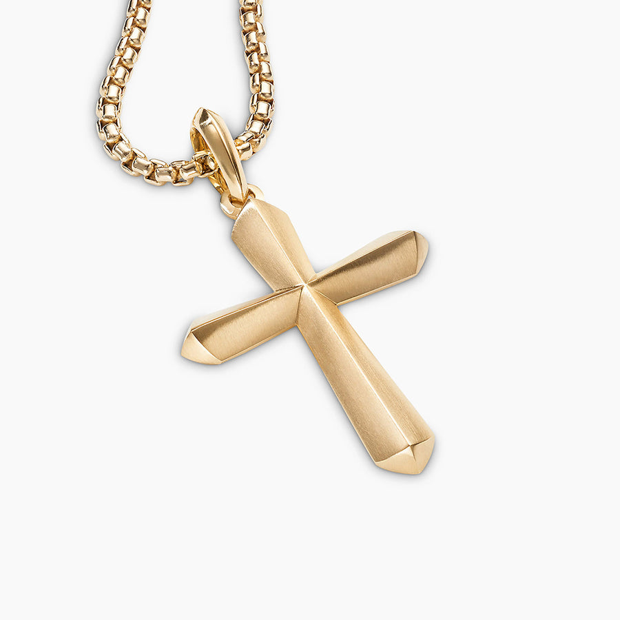 Roman Cross Amulet 18K Yellow Gold without Chain