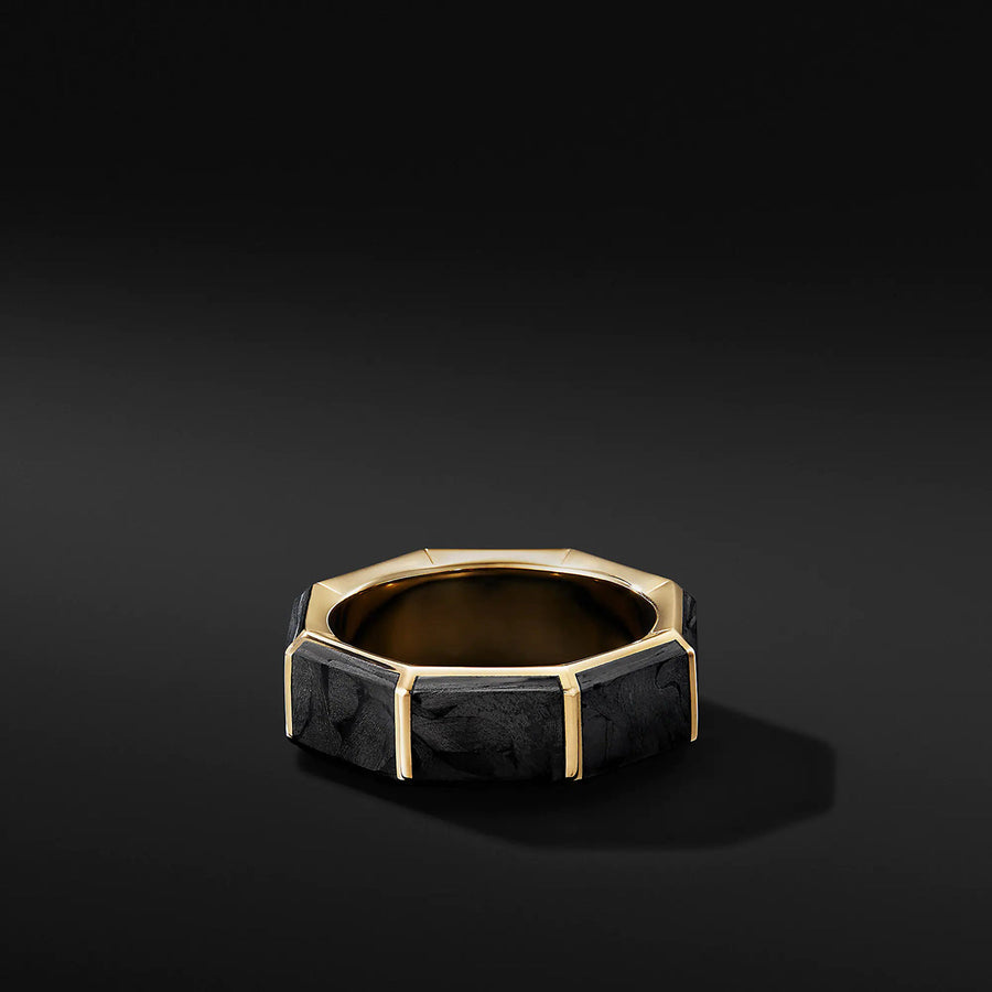 Faceted Band Ring in 18K Yellow Gold