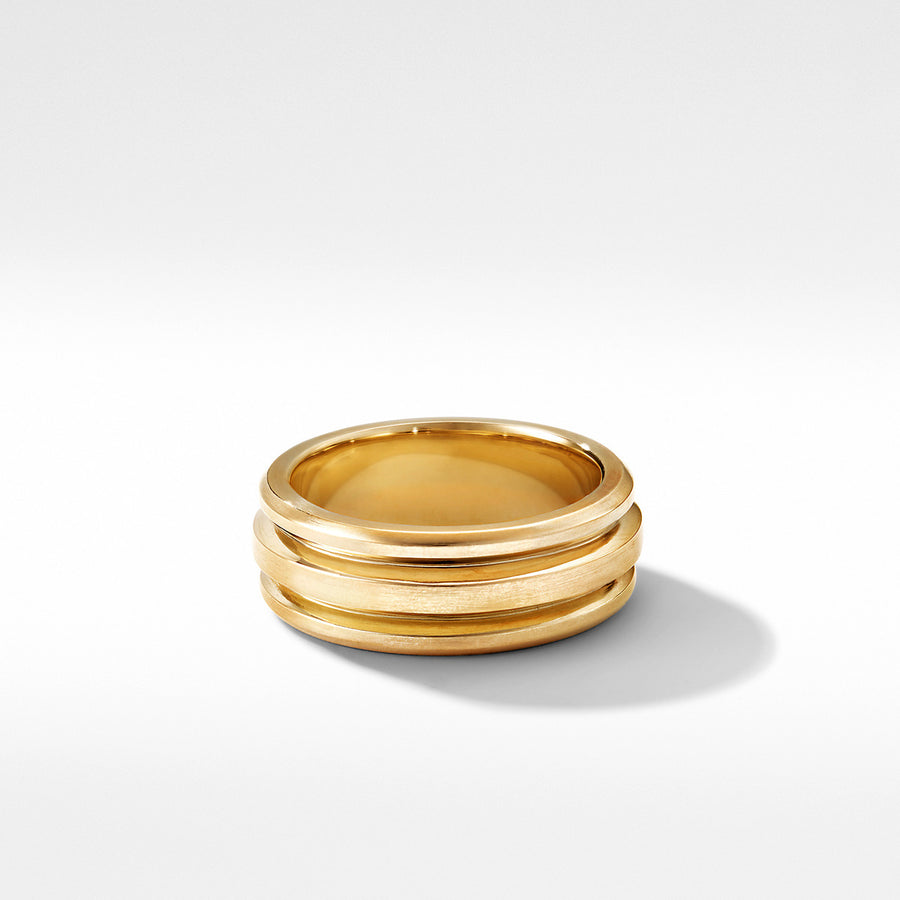 Deco Band Ring in 18K Yellow Gold
