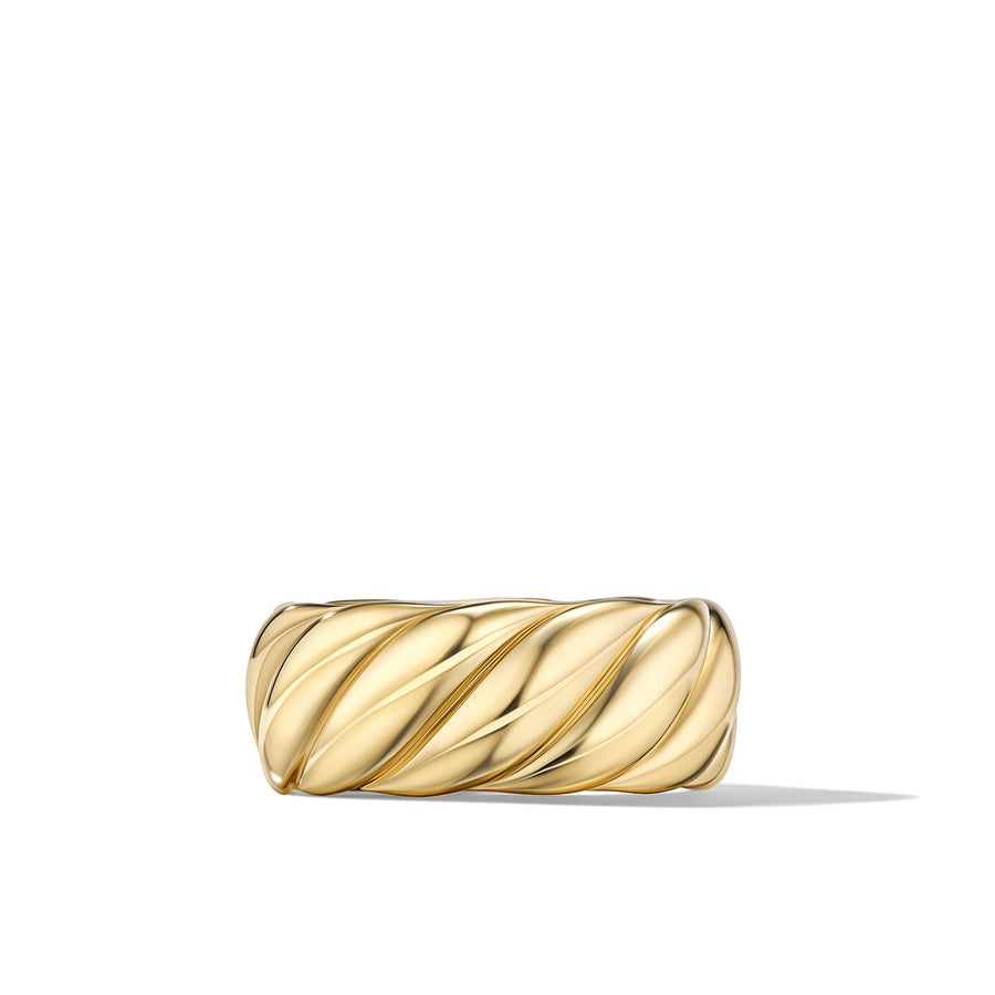 Sculpted Cable Band Ring in 18K Yellow Gold