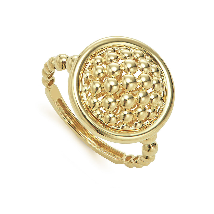 18K Gold Caviar Ring