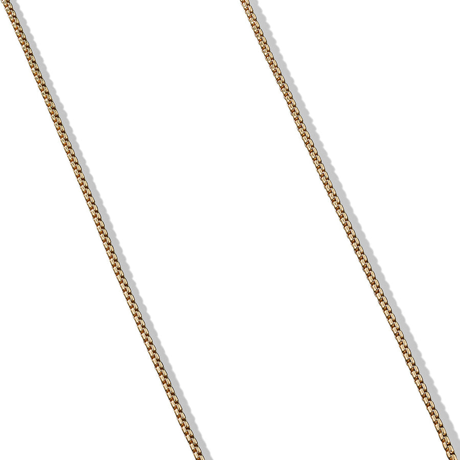 Box Chain Necklace in 18K Yellow Gold, 1.7mm